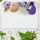 Paarse koe theedoek (Gevouwen)