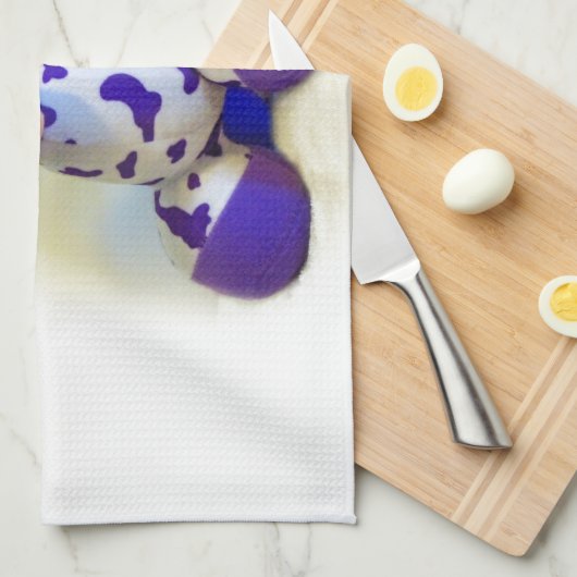 Paarse koe theedoek (Quarter Fold)