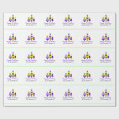 Paarse koekjes - Gepersonaliseerde Happy Birthday Cadeaupapier (Vlak)