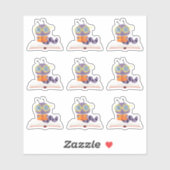 Paarse koekjesthema sticker (Vel)