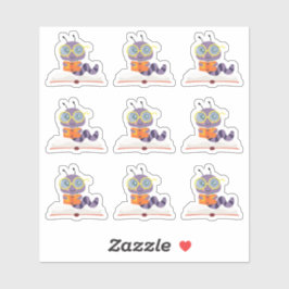 Paarse koekjesthema sticker