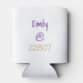 Paarse Koelbox van University Gold Zip Code Blikjeskoeler (Achterkant)