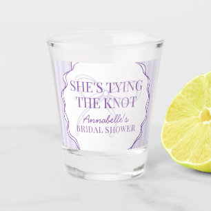 Paarse Kokette Strik Pastelkleurig Bruiloftsfeest Shot Glas
