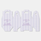 Paarse Kokette Strik Pastelkleurige Bruiloft Desse Bedankdoosjes (Ongevouwen)