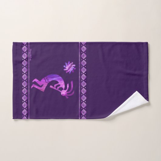 Paarse Kokopelli Bath-handdoekset Bad Handdoek (Handdoek)