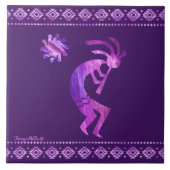 Paarse Kokopelli-keramische Tegel Tegeltje (Voorkant)