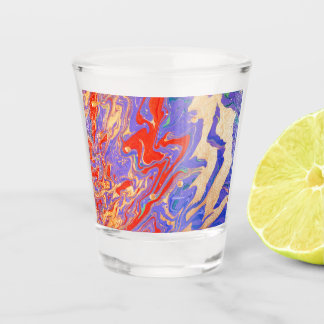 Paarse koks-kurkentreker shot glas