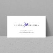 Paarse kolibrie Logo Naturopathes, Gezondheidszorg Visitekaartje