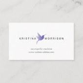 Paarse kolibrie Logo Naturopathes, Gezondheidszorg Visitekaartje (Voorkant)