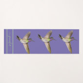 Paarse kolibrie monogram yogamat (Voorkant (horizontaal))