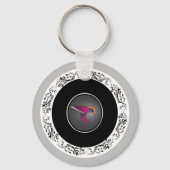 paarse kolibrie sleutelhanger (Voorkant)