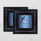 Paarse Kolibrie Vrouw Pensioneringsfeest Kaart (Voorkant / Achterkant)