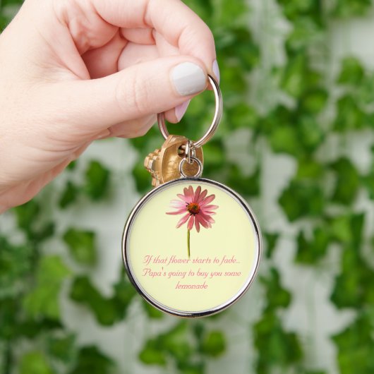 Paarse kone ventilator Echinacea purpureum Sleutelhanger (Hand)