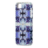 Paarse konijn Yoga iPhone Case by deprise (Achterkant Links)