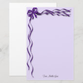 Paarse konijnen en bogen briefpapier (Voorkant / Achterkant)