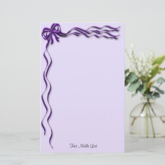 Paarse konijnen en bogen briefpapier (Staand voorkant)