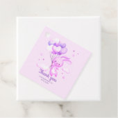 Paarse Konijnenkonijn Baby shower Dank u Bedankjes Labels (In situ)