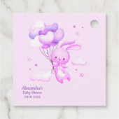 Paarse Konijnenkonijn Baby shower Dank u Bedankjes Labels (Achterkant)