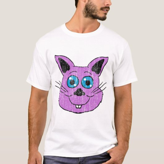 Paarse Konijnenkop T-shirt (Voorkant)