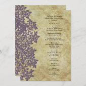  Paarse koningin Ann's programma voor weddenschapp Programmakaart (Voorkant / Achterkant)