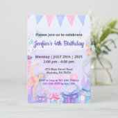 Paarse koningin Baby Theme Birthday Kaart (Staand voorkant)