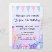 Paarse koningin Baby Theme Birthday Kaart (Voorkant / Achterkant)