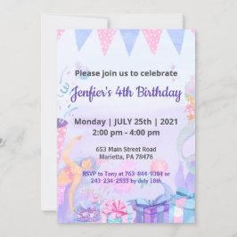 Paarse koningin Baby Theme Birthday Kaart