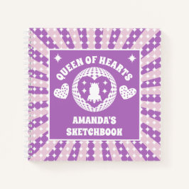 Paarse koningin van het hart Kinder zakboekje Notitieboek