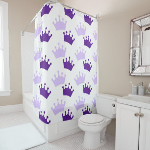 Paarse Koninklijke Kronen Sprookjes Prins Verhalen Douchegordijn