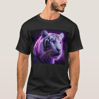 Paarse koninklijke tijger t-shirt