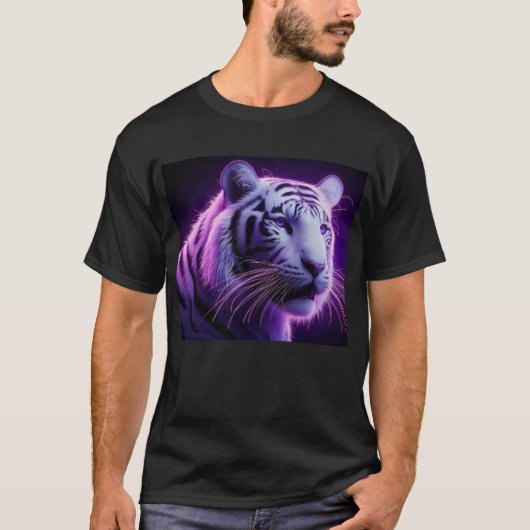 Paarse koninklijke tijger t-shirt (Voorkant)