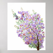 paarse kool- en raapspiraalbloemen poster (Voorkant)