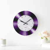 Paarse koolstofvezel Metallic look Grote Klok (Huis)