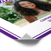 Paarse Koor Foto Middelbare School Afstudeerfeest Poster (Hoek)