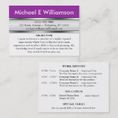 Paarse koptekst - HERUME Visitekaartjes (Voorkant / Achterkant)