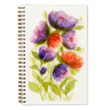 Paarse Koraal Aquarel Botanicals