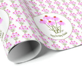 Paarse korenbloemen cadeaupapier (Rol Hoek)