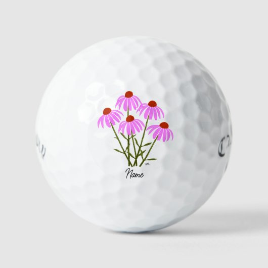 Paarse korenbloemen golfballen (Voorkant)