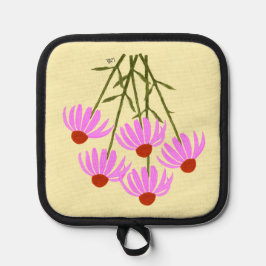 Paarse korenbloemen pannenlap