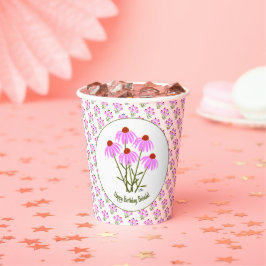 Paarse Korenbloemen Papieren Bekers