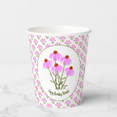 Paarse korenbloemen papieren bekers (Achterkant)