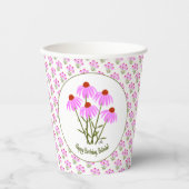 Paarse korenbloemen papieren bekers (Voorkant)