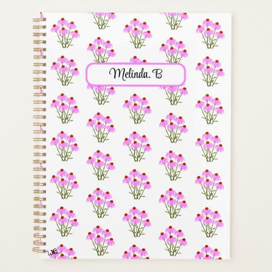 Paarse korenbloemen planner (Voorkant)