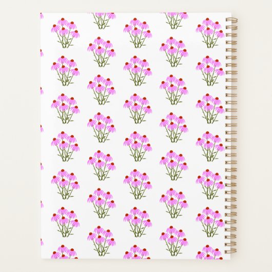 Paarse korenbloemen planner (Achterkant)