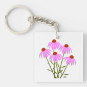 Paarse korenbloemen sleutelhanger (voorkant)