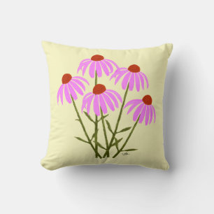 Paarse Korenbloemen Worp Kussen