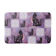 Paarse kosmische katten patchwork