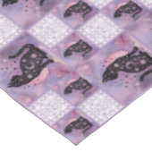 Paarse kosmische katten tafelkleed (Gekanteld)