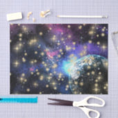 Paarse Kosmische Maan (Ontwerp 1 van de Paarse Ser Tissuepapier (Craft)