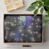 Paarse Kosmische Maan (Ontwerp 1 van de Paarse Ser Tissuepapier (Geschenk)